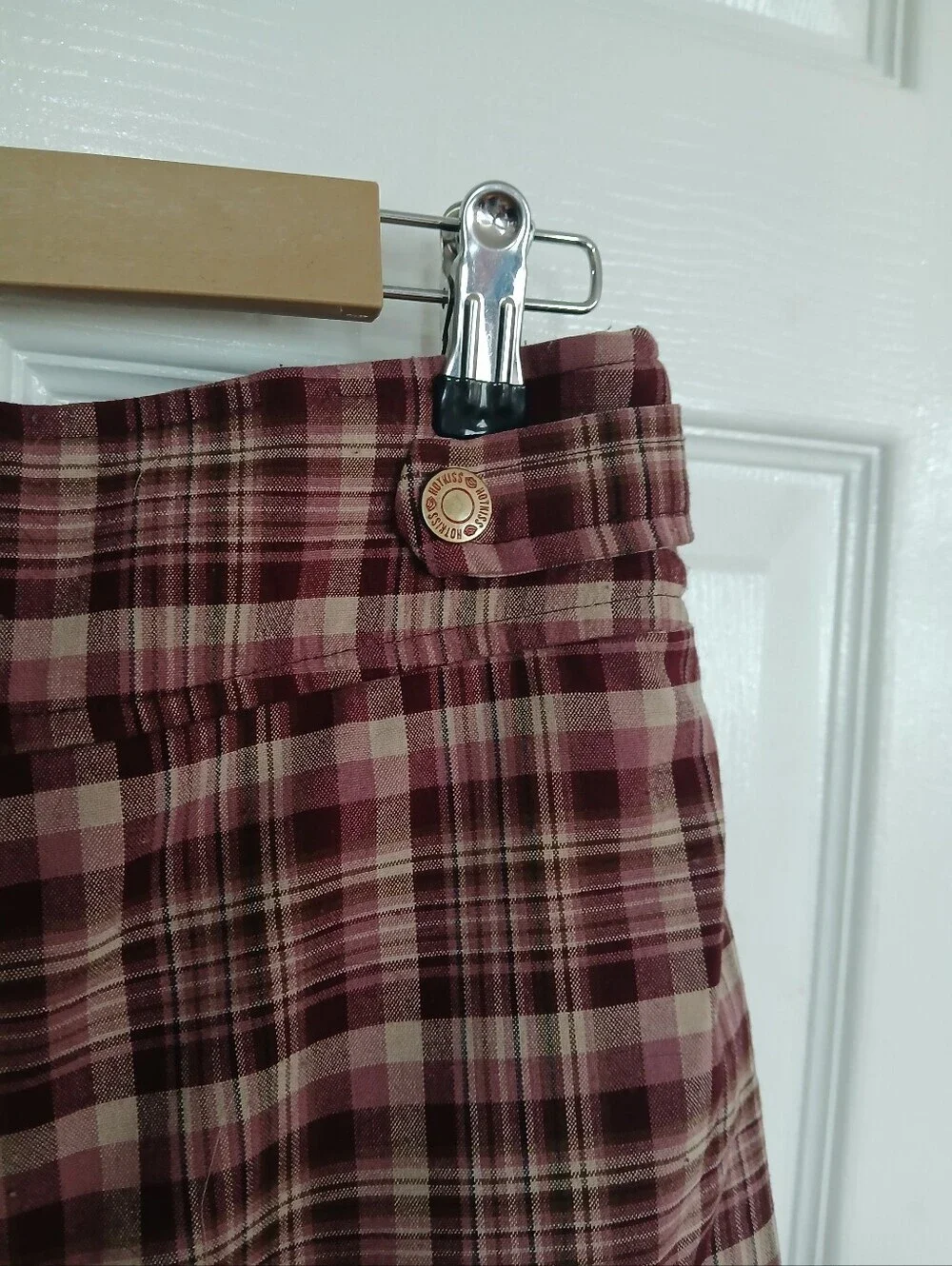 Hot Kiss Plaid Pleated Mini Skirt  Vintage Y2K Preppy Academia Old Money School